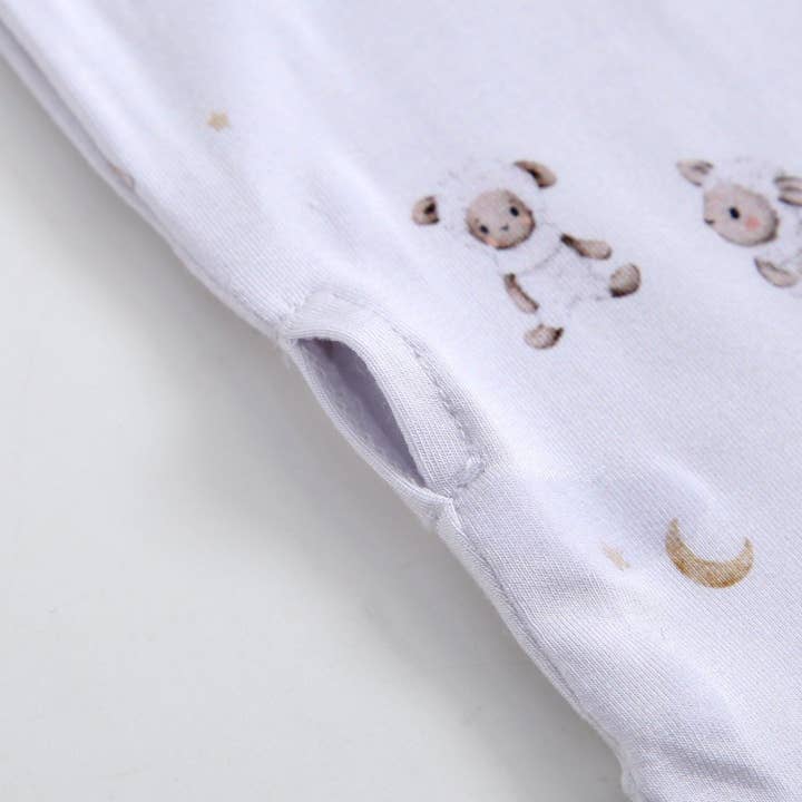 Luxie Charm - Wholesale Jumpsuit - Baby - Little Lamb Zippered Baby Romper6