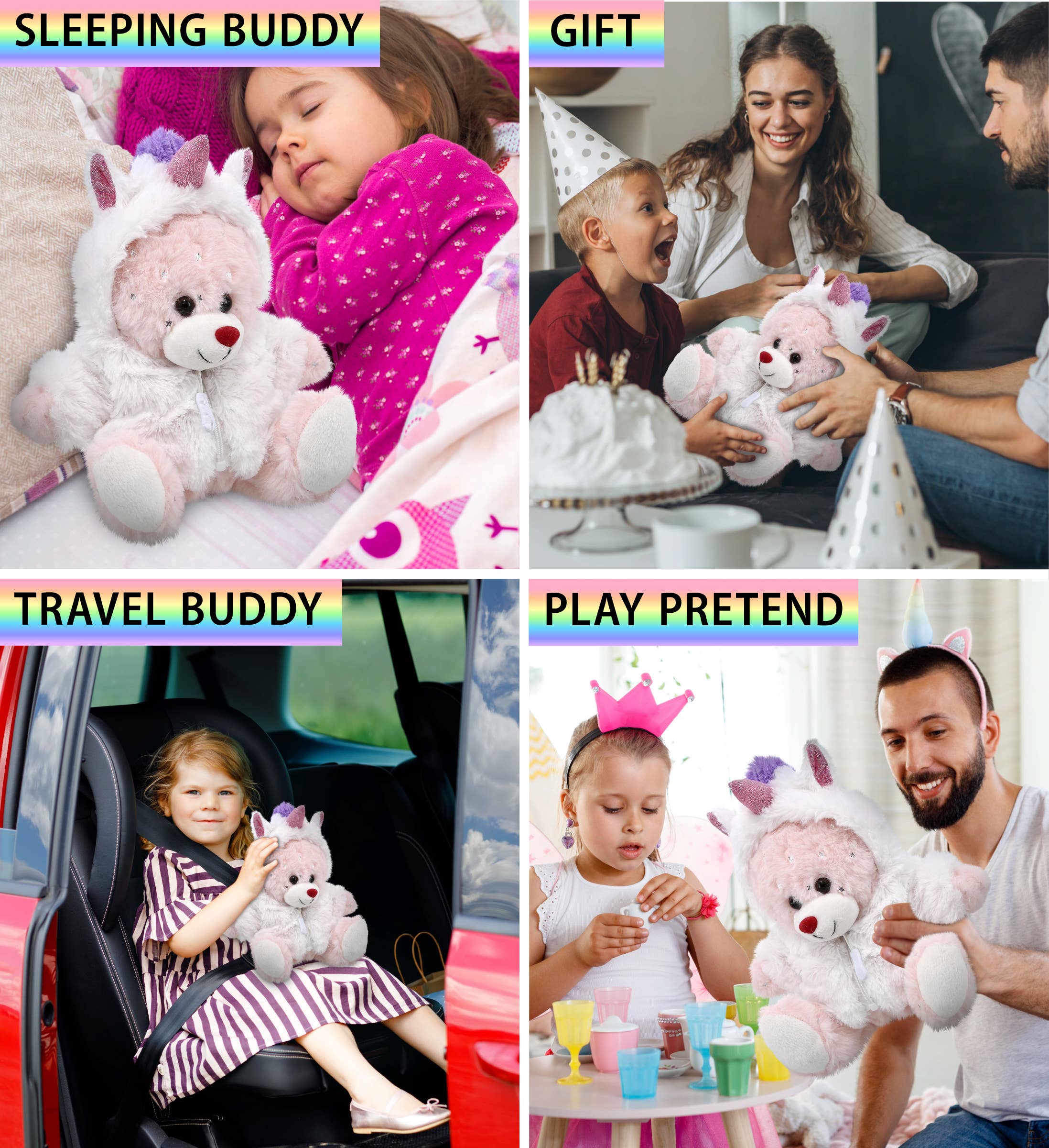 Cota Global - Wholesale Stuffed/Plush Toy - Kids & Baby - Plush Unicorn - Sparkling Plush - Rose Gold Bunny3