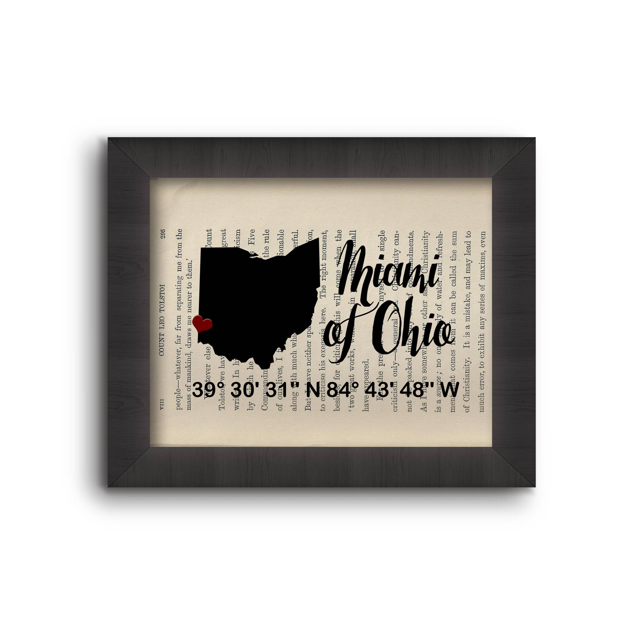 Cecelia Rose Book Page Art - Wholesale Art Print - Miami of Ohio1