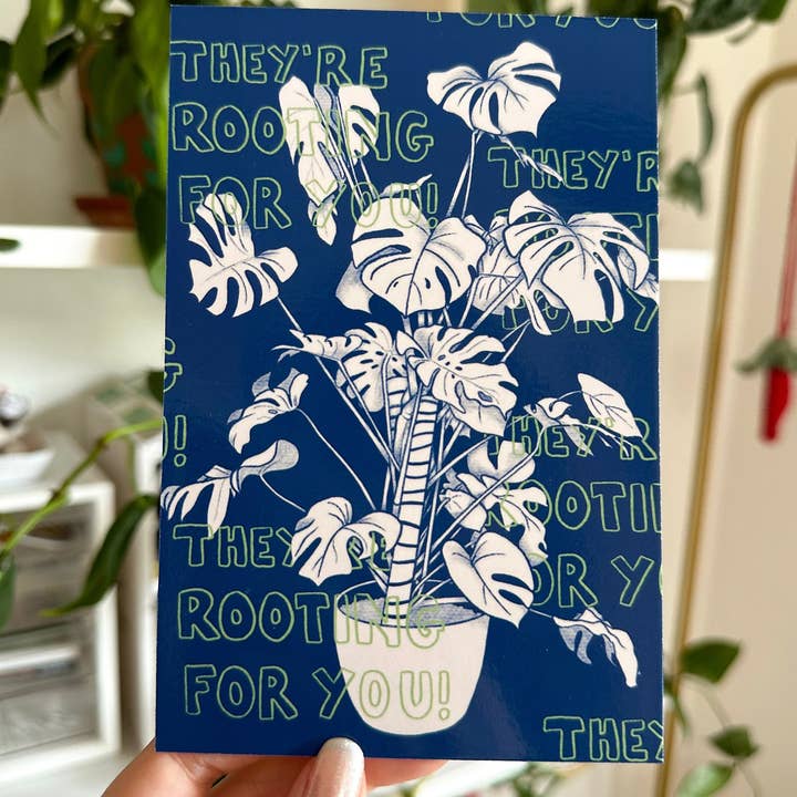 lu bremer design - Wholesale Art Print - they're rooting for you mini art print - 4x6 postcard size1