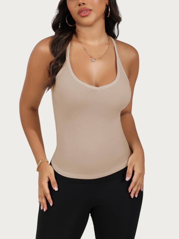 Anna Kaci Wholesale - Wholesale Tank Top - Women's - Women's V-Neck Tank Top with Spaghetti Straps45