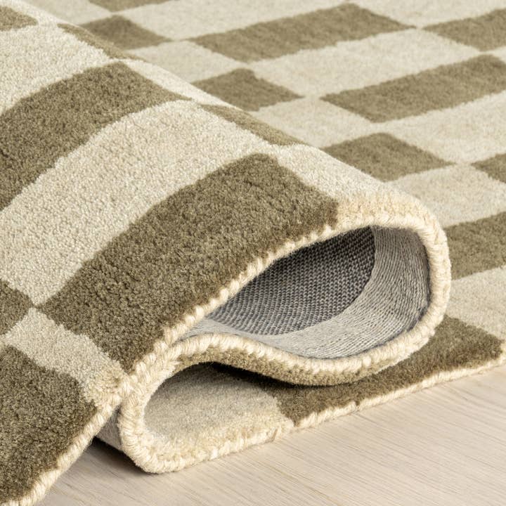 RUGS USA - Wholesale Area Rug - Kia Checkerboard Wool Area Rug