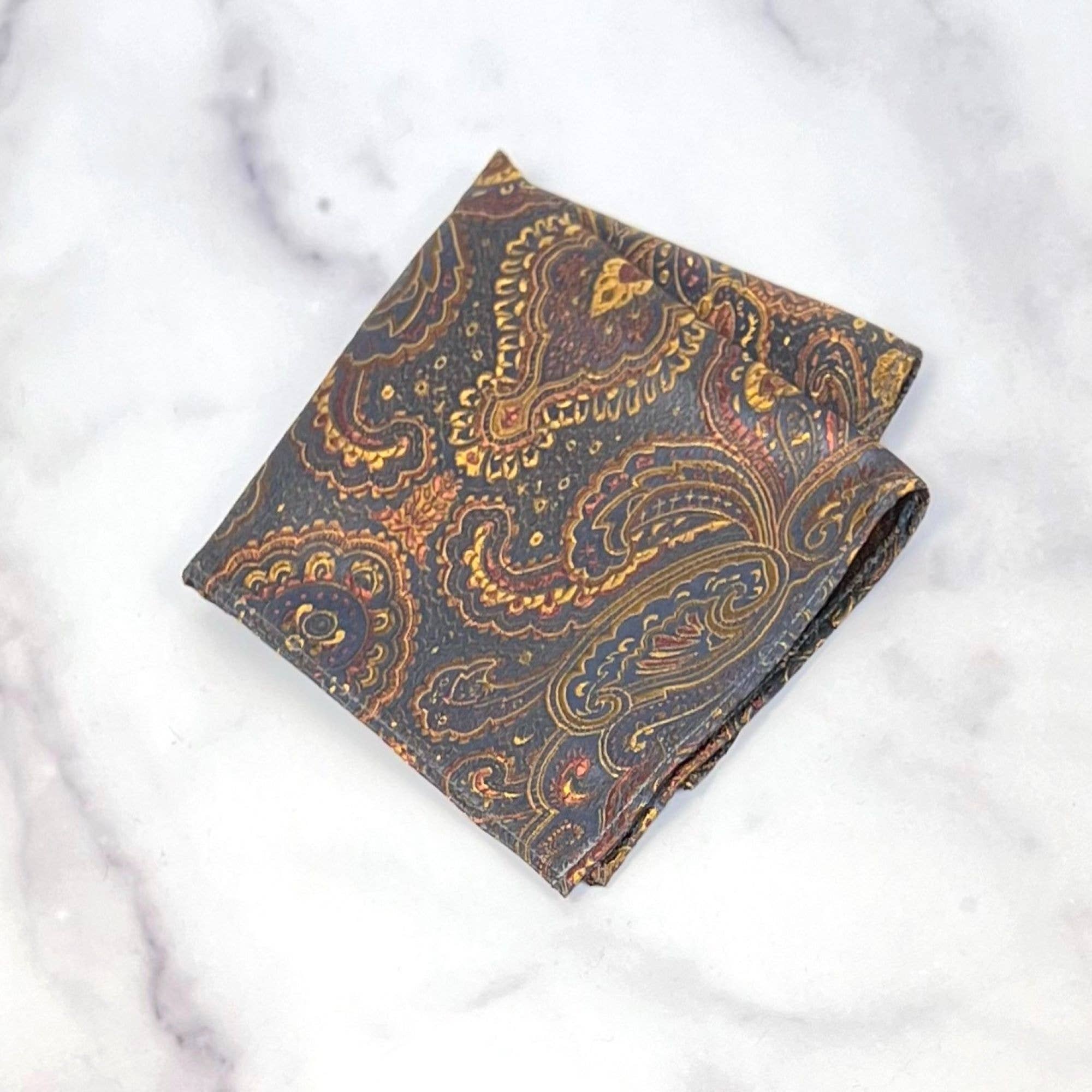 Cathayana – wholesale Prydnadsnäsduk - Herr – Paisleymönster Brocade Pocket Square, näsduk3