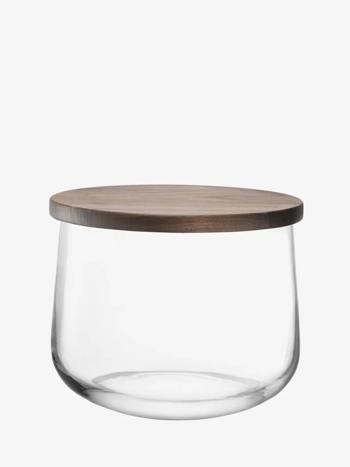 City Bowl & Walnut Lid 22cm Clear for wholesale by LSA International