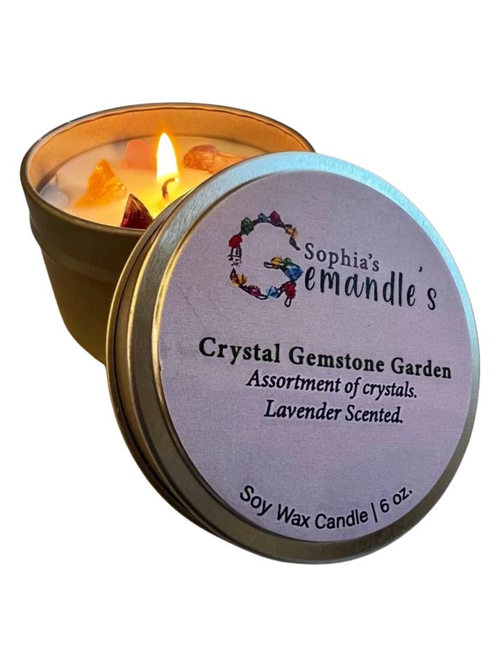 Kristallkerze aus Sojawachs, Lavendelduft, 6 Unzen. für den Großhandel von Gemandles
