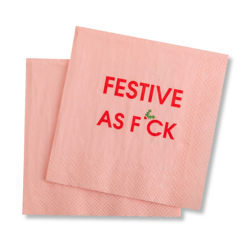 Chez Gagné - Wholesale Disposable Napkin - Festive As F*ck - Holiday Cocktail Napkins0