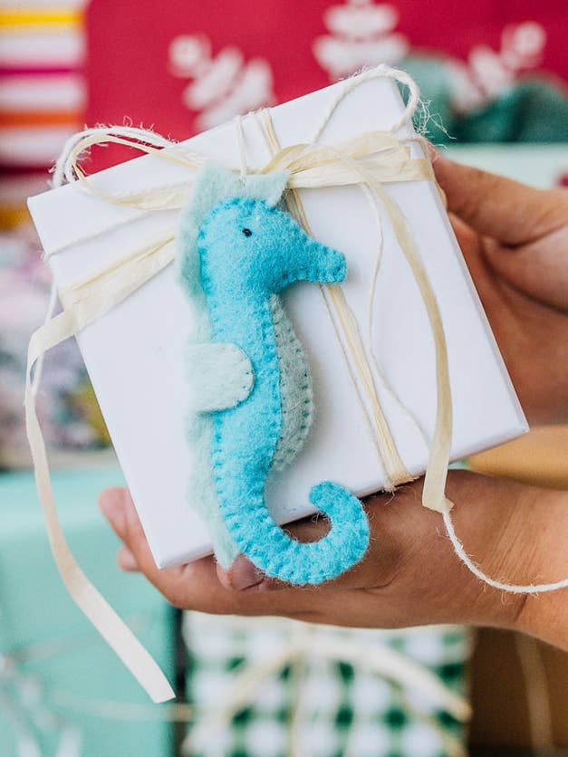 Christmas Seahorse Ornament - Coastal Christmas Gift for wholesale by Nivas
