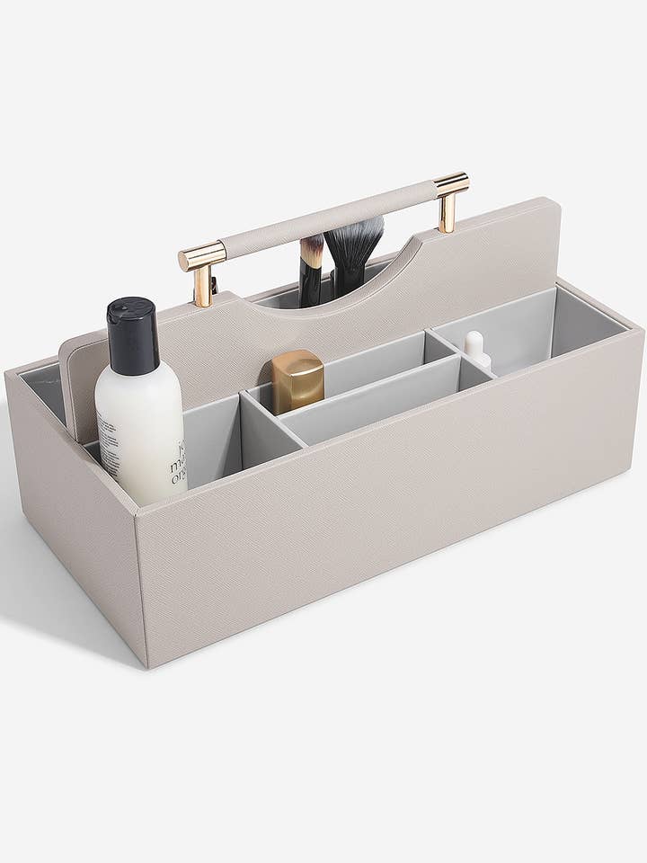 Organizador de cosméticos de gran tamaño, color topo para venta al por mayor de Stackers