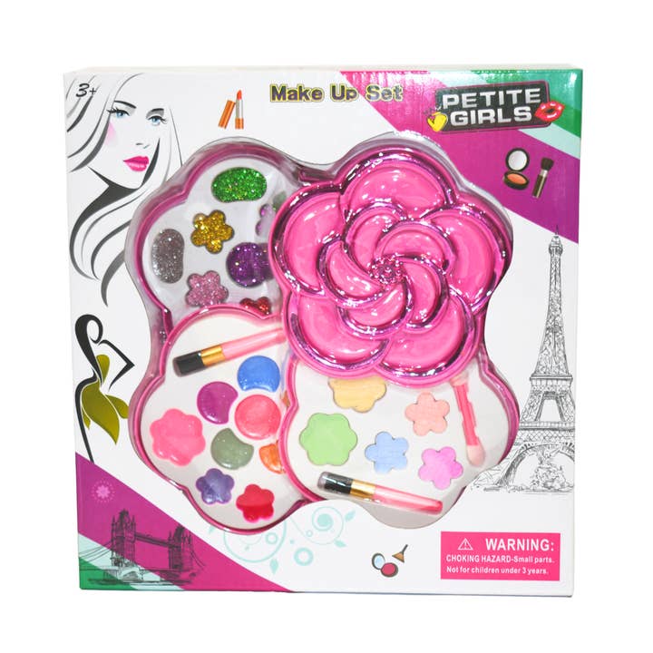 Girls Flower-Shaped Makeup Play Set for wholesale by tokiplay