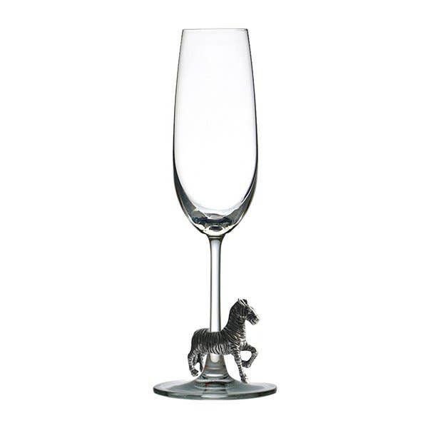 Menagerie Krystal Champagneglas - Zebra for engroshandel hos MENAGERIE