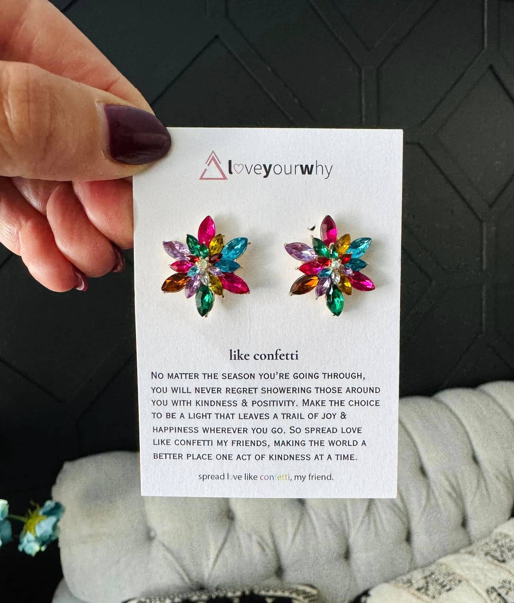Love Your Why - Wholesale Stud/Post Earrings - Like Confetti Earrings