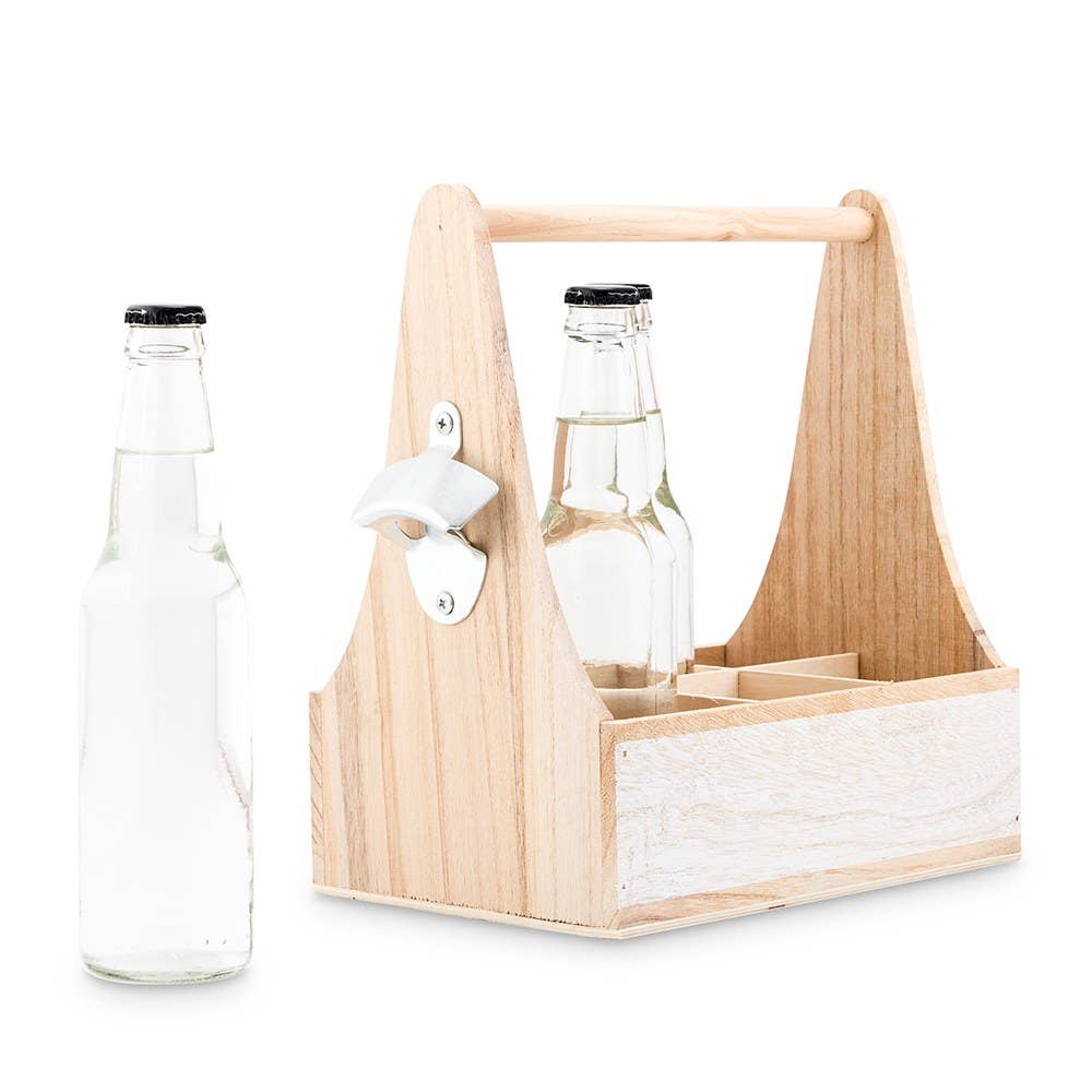 Weddingstar Inc. - Wholesale Bottle/Wine Opener - Wooden Bottle Caddy with Opener3