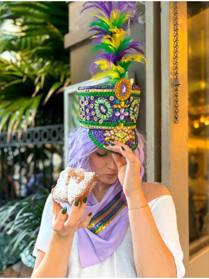 Mardi Gras Creations - Vendita all'ingrosso Costume di carnevale - Unisex - Cappello da conduttore con piuma2