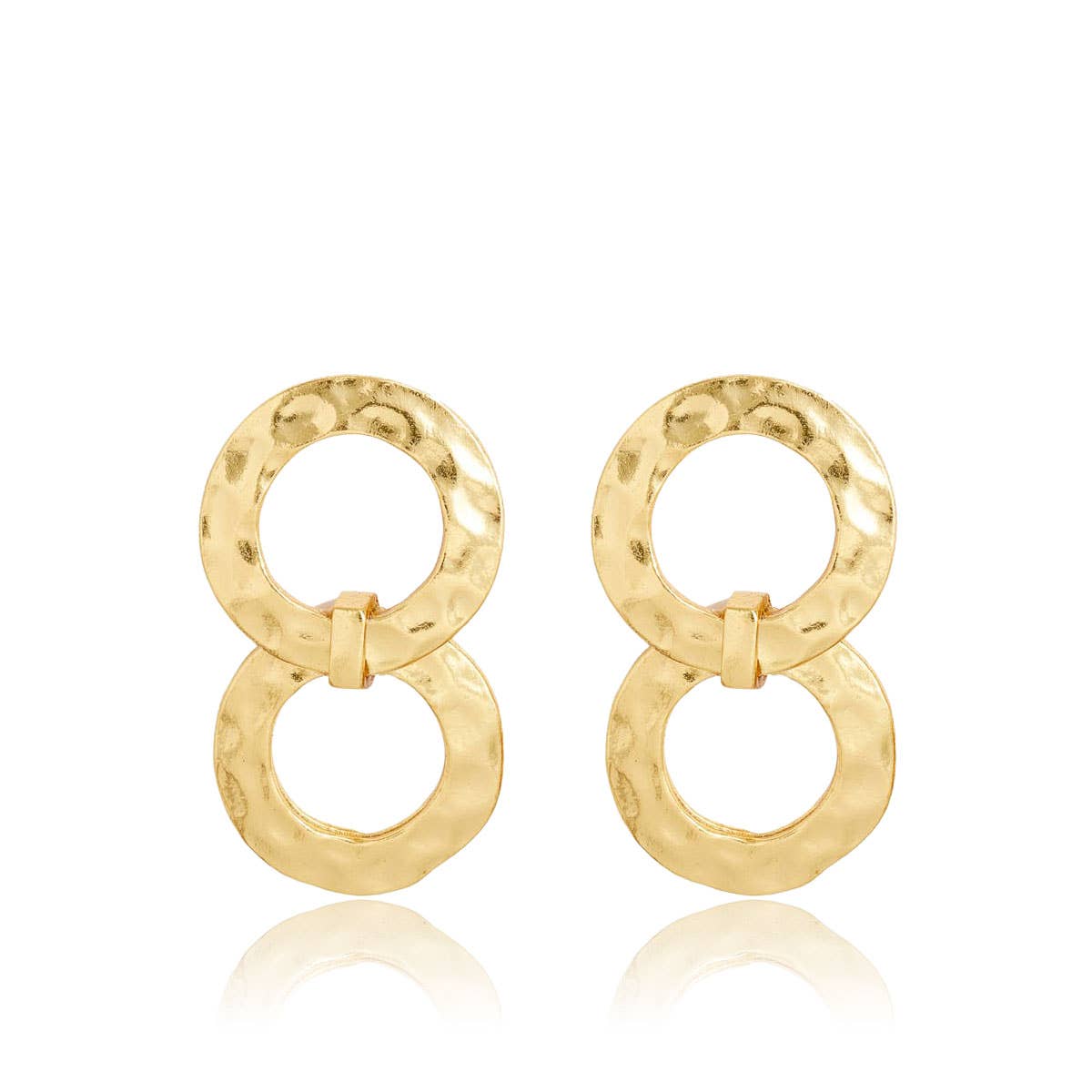 KARINE SULTAN - Venta al por mayor Pendientes colgantes - Pendientes de doble círculo: una declaración de moda atrevida