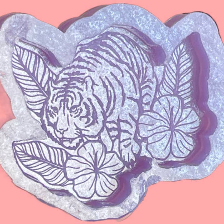 Jungle Tiger Silicone Mould for wholesale by Devine Silicone Moulds