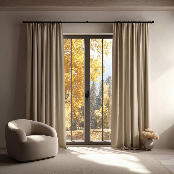 Mocha Latte Cotton Linen Curtain for wholesale by North Curtain