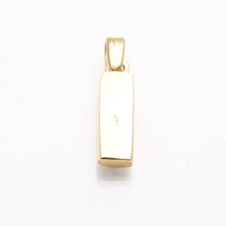 Bareket Fine Jewelry - Vendita all'ingrosso Ciondolo/pendente - Ciondolo Mezuzah Chai in oro giallo 14 carati piccolo2