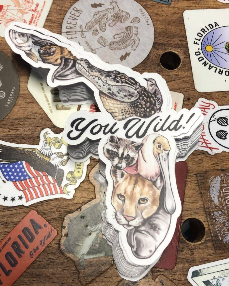 Freehand Goods - Wholesale Sticker - Florida You Wild Sticker1