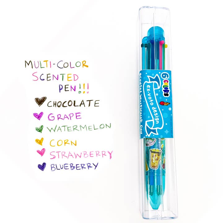 Ex-Voto Design - Wholesale Pen - Teacher Gift, Multi-color SCENTED ink pen