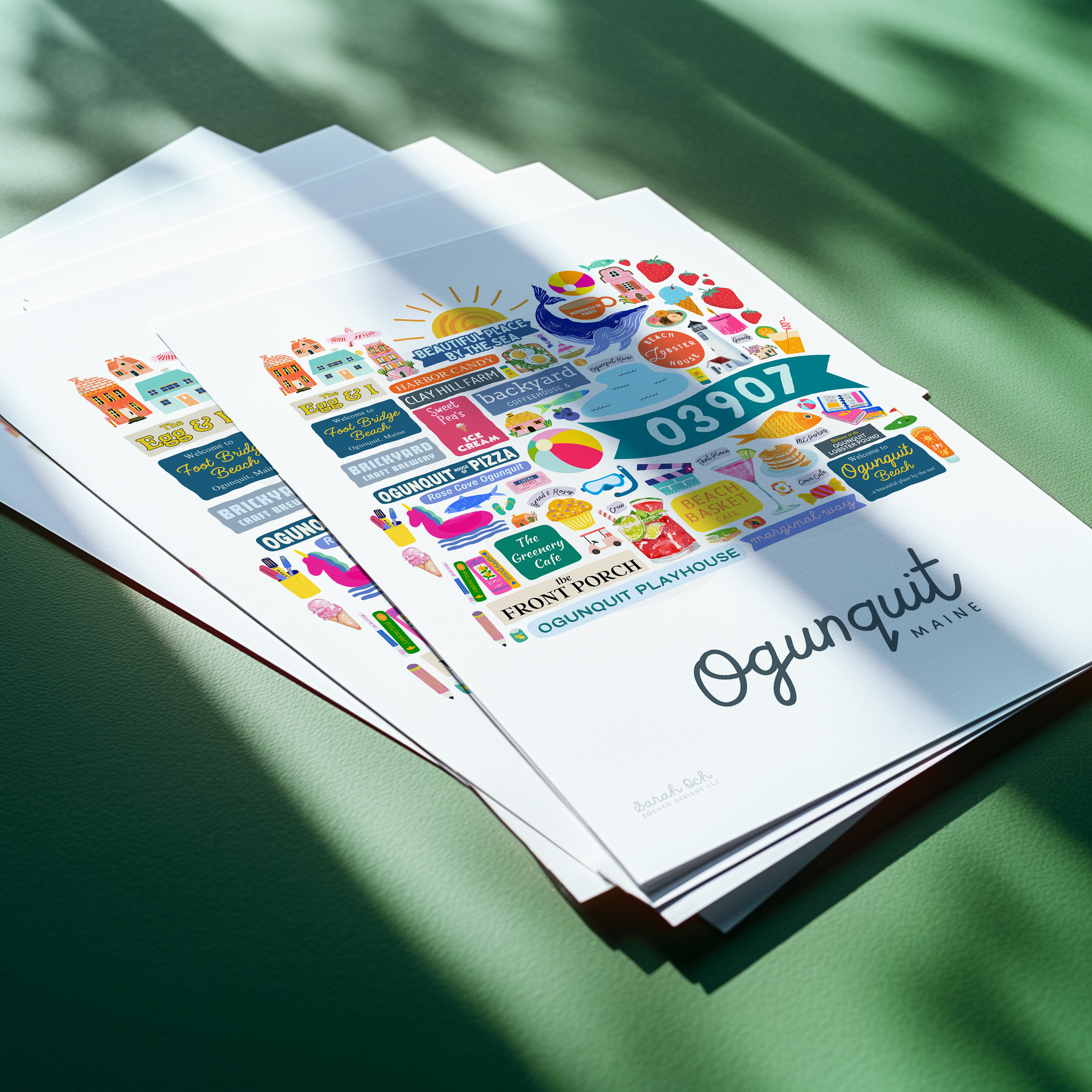 SochCo Designs - Wholesale Art Print - Ogunquit, ME1