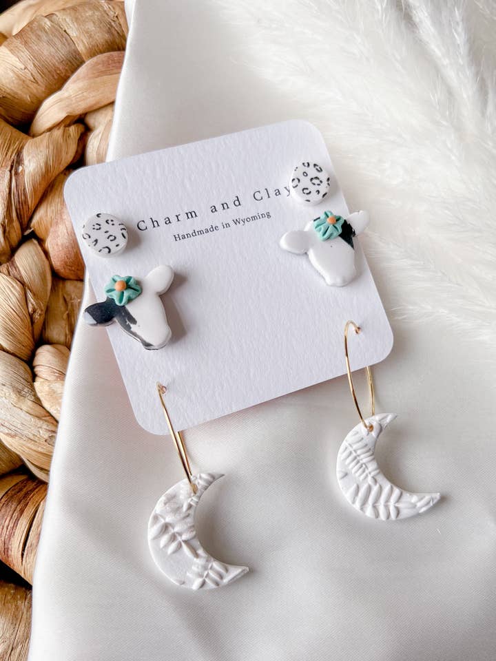 The Halo stud pack for wholesale by Charm and Clay