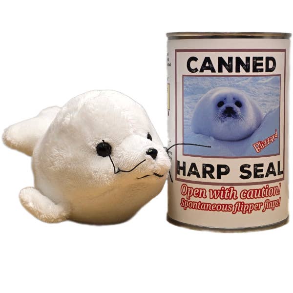Canned Harp Seal | Stuffed Seal Plush | Unique Gift for wholesale by Canned Gifts