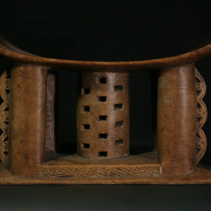 Old Asante stool for wholesale by The Niger Bend