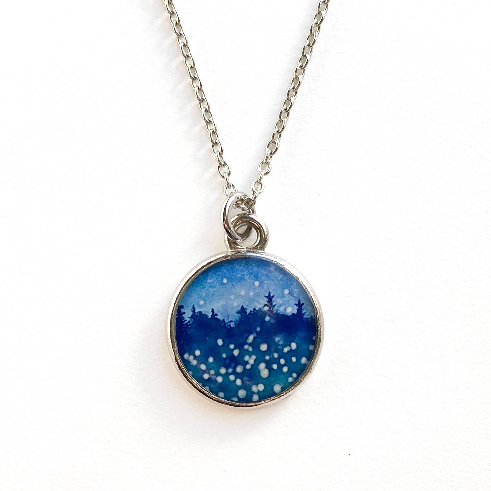Seed and Sky - Wholesale Pendant/charm necklace - Night Sky Silver Necklace