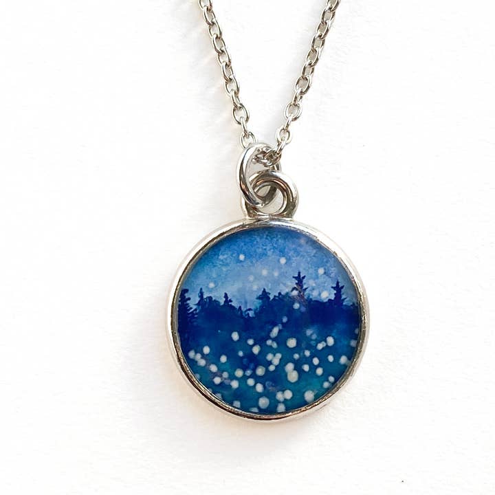 Seed and Sky - Wholesale Pendant/charm necklace - Night Sky Silver Necklace0
