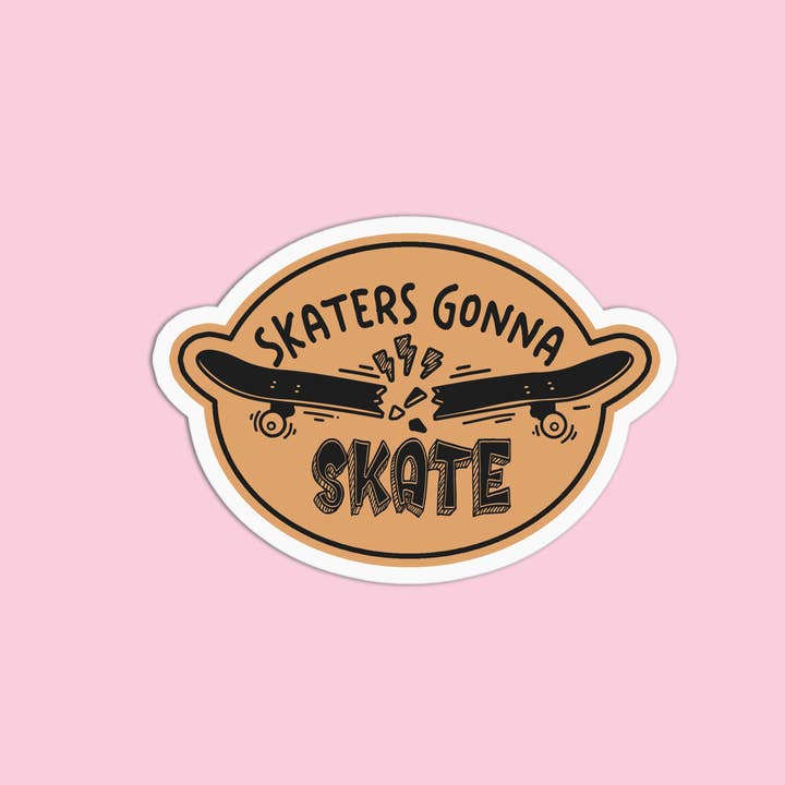 Girls Printing House - Wholesale Sticker - Skateboard Skaters Gonna Skate 3 Textured Waterproof Sticker1