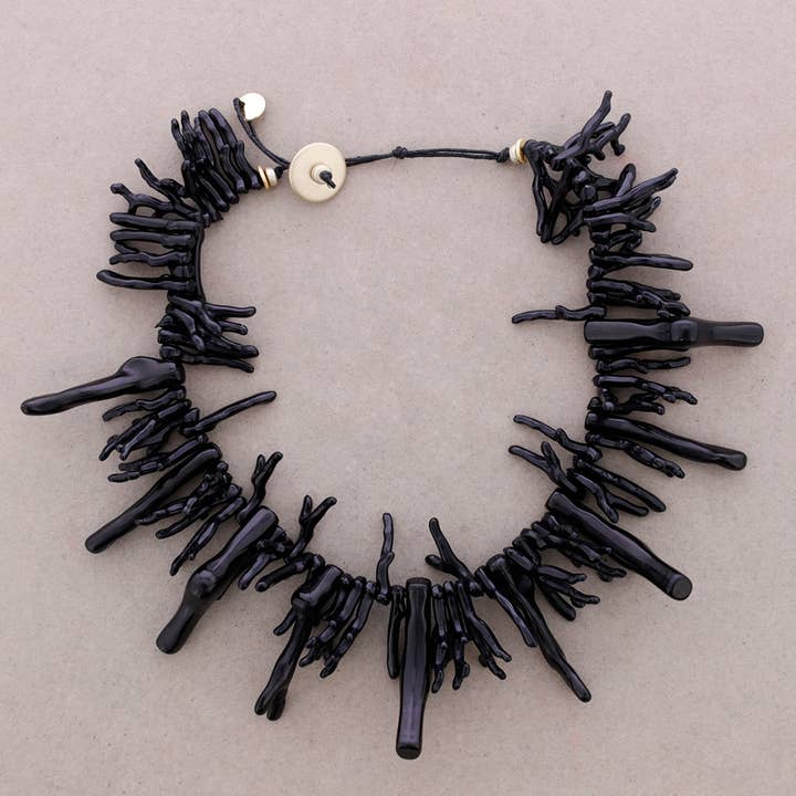 Collier Ras du Cou Perles Corail Résine pour la vente par Sonata