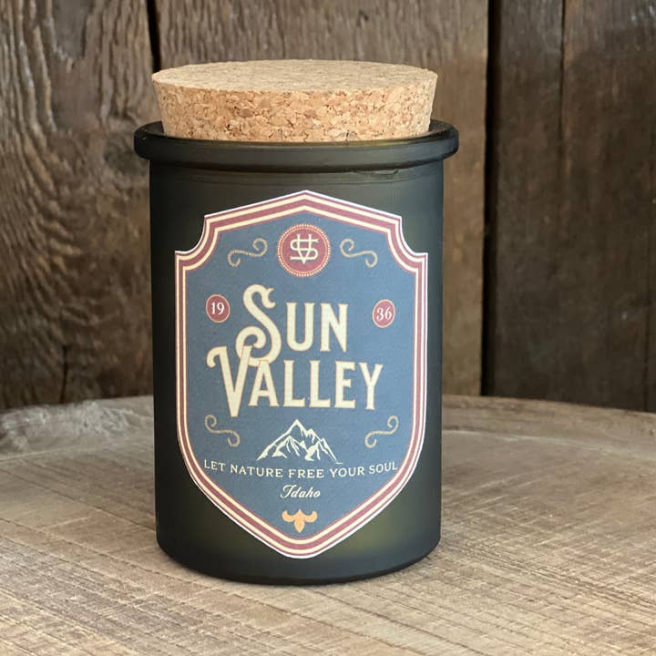 Montana Farmacy - Vendita all'ingrosso Candela in vasetto - Candela con distintivo Sun Valley Ketchum Sawtooths of Idaho