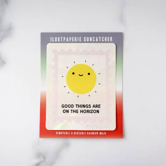 ILOOTPAPERIE - Wholesale Sticker - Good Things On the Horizon Suncatcher Sticker Rainbow Maker1