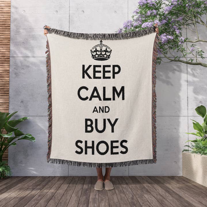 3dRose - Wholesale Throw Blanket - 3dRose, Keep calm and buy shoes, Blanket2