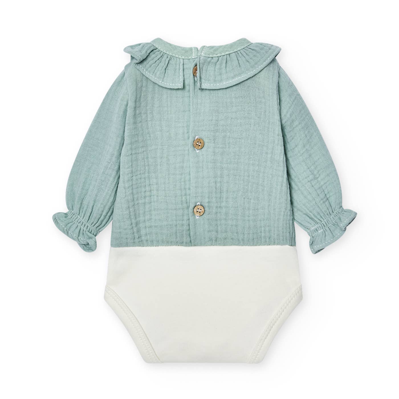 Babidu – Bodysuit - Bebé por atacado – Body de bebê Bambula com gola franzida11