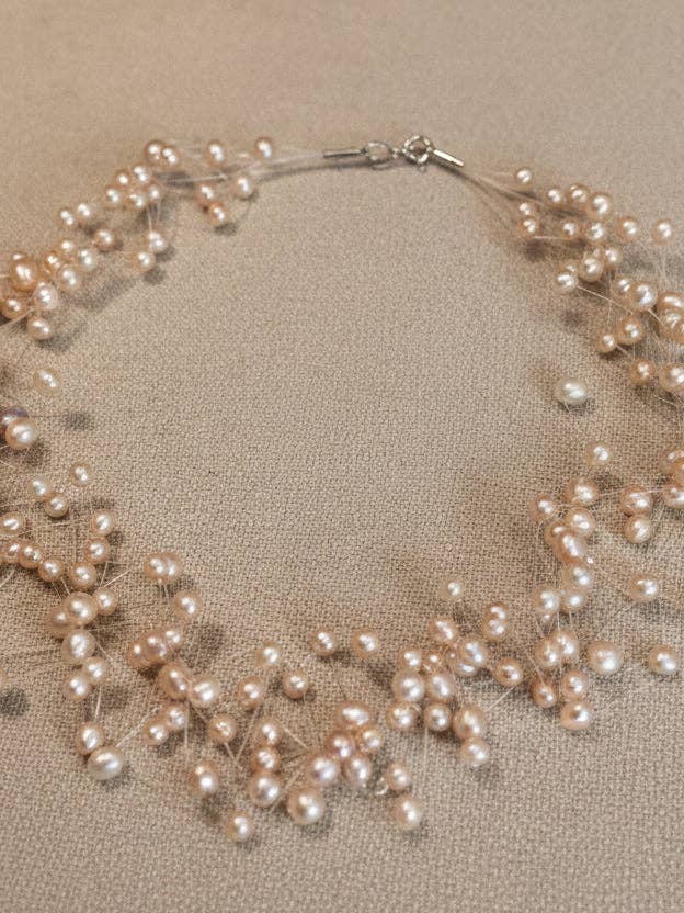 Floating Pearls Necklace for wholesale by Lalinde Design