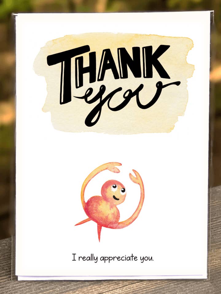 Lot - Merci - 4 cartes Monstre Copain uniques pour la vente par See Your Joy PDX