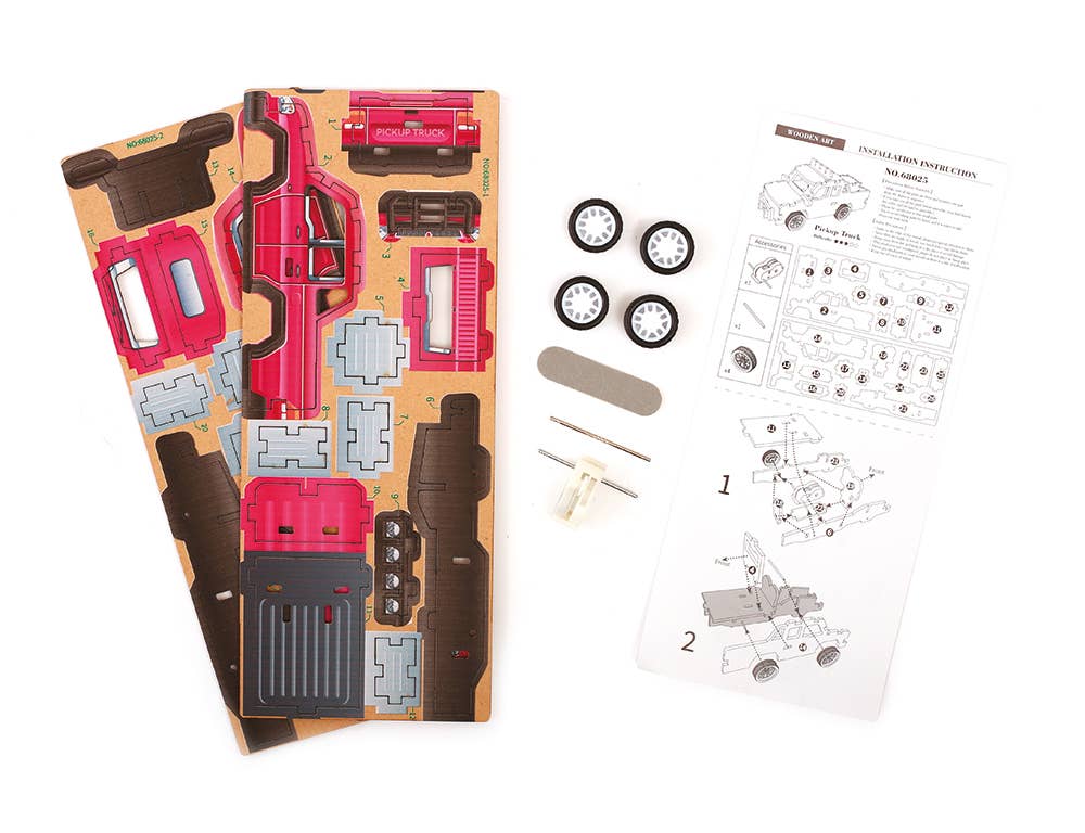 Graine Créative - Wholesale Toy Car/Truck - Kids - 3D WOOD MODEL PICKUP VEHICLE8