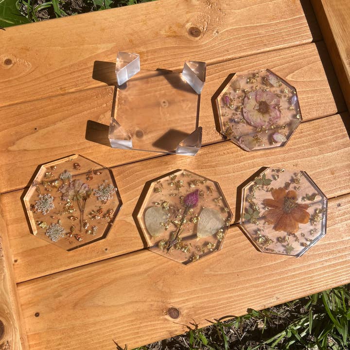 Mae Mae's - Wholesale Coasters - Octagon resin coasters