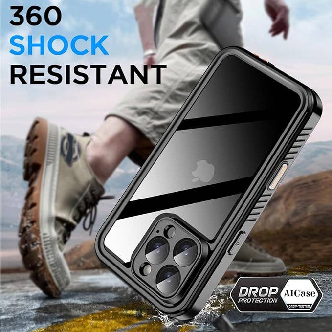 AICase - Wholesale Phone Case - Unisex - iPhone 16 Pro Max Waterproof Clear Case with Built-in Screen Protector2