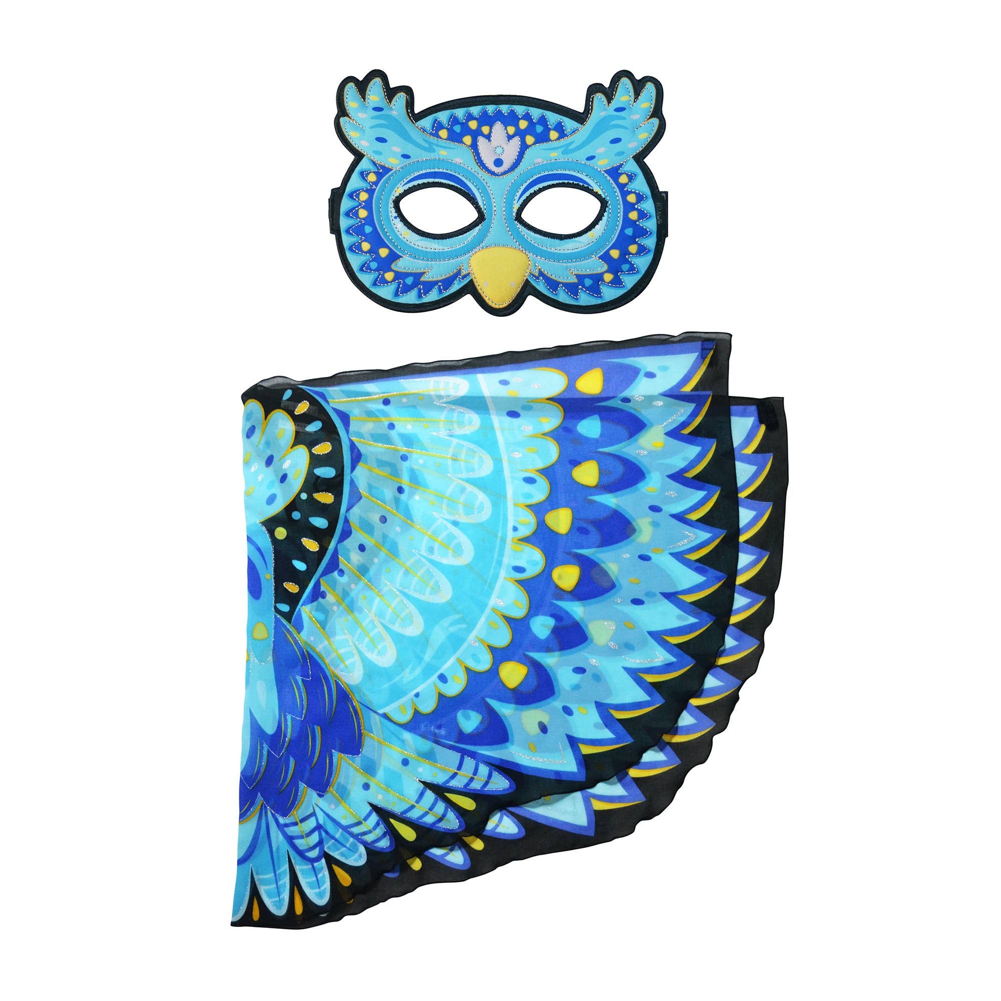 DREAMY DRESS-UPS® - Wholesale Costume - Kids - Blue Owl Wings + Mask1
