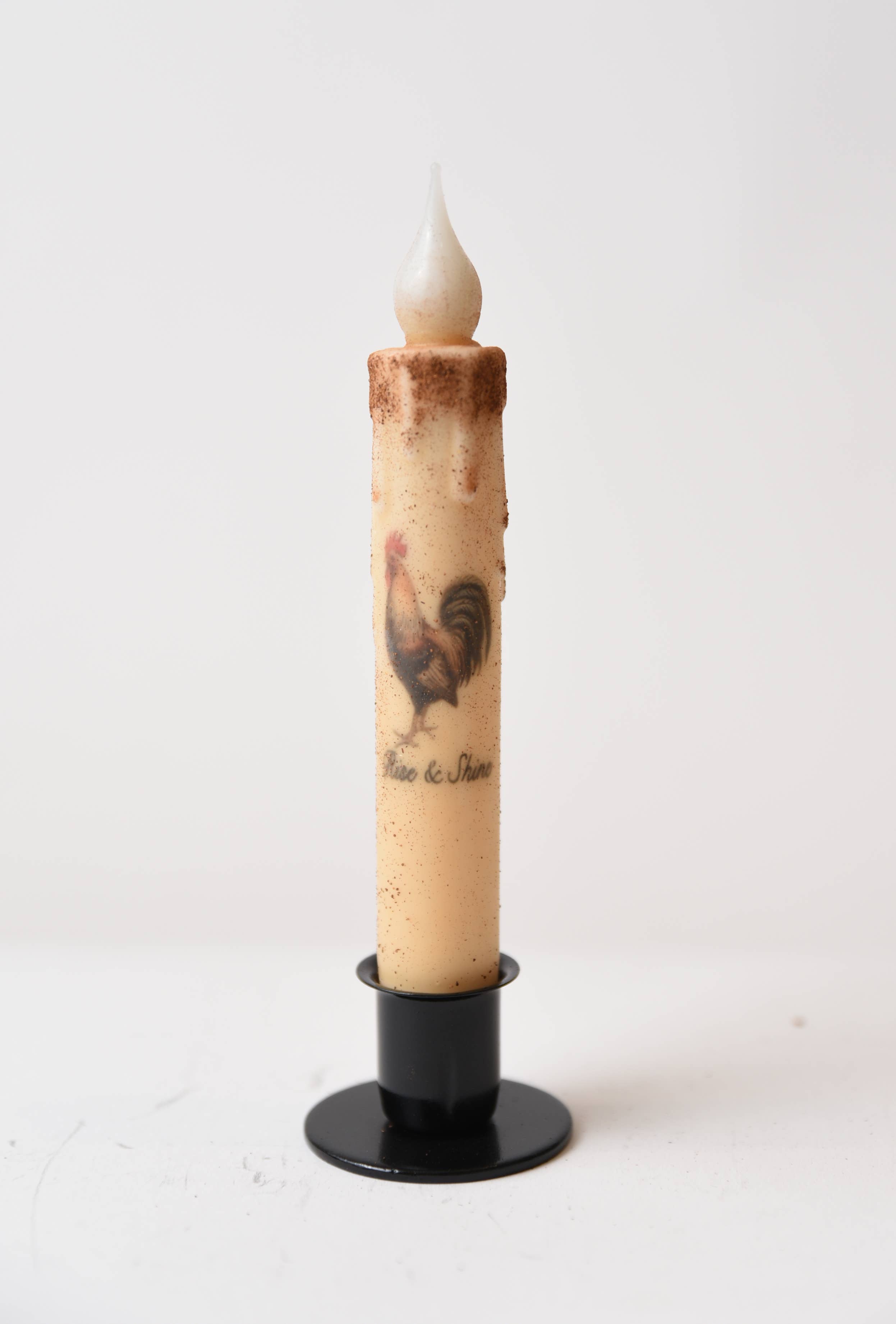 LMS Wholesale - Wholesale Tapered Candle/Candlestick - Rooster Rise & Shine LED Timer Taper Candle1