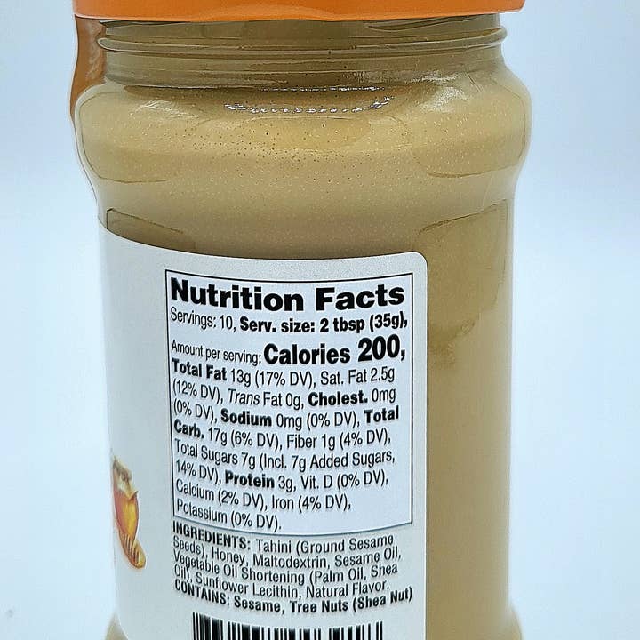 Ariston Specialties - Wholesale Nut Butter - (NEW!) Ariston Tahini with Honey - Ariston Item#391 12.3oz1