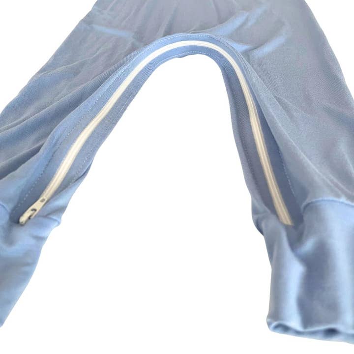 Zipease - Wholesale Jumpsuit - Kids - Ocean Bamboo Lyocell Romper with G-Tube Access3