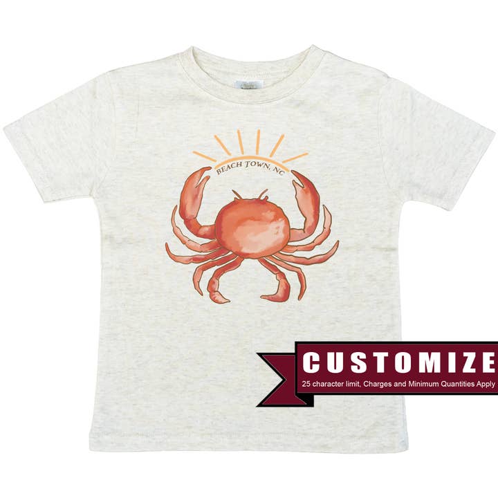 CUSTOM "I've got sunshine" Beach Crab Ocean Coastal Clothing for wholesale by Barefoot Baby