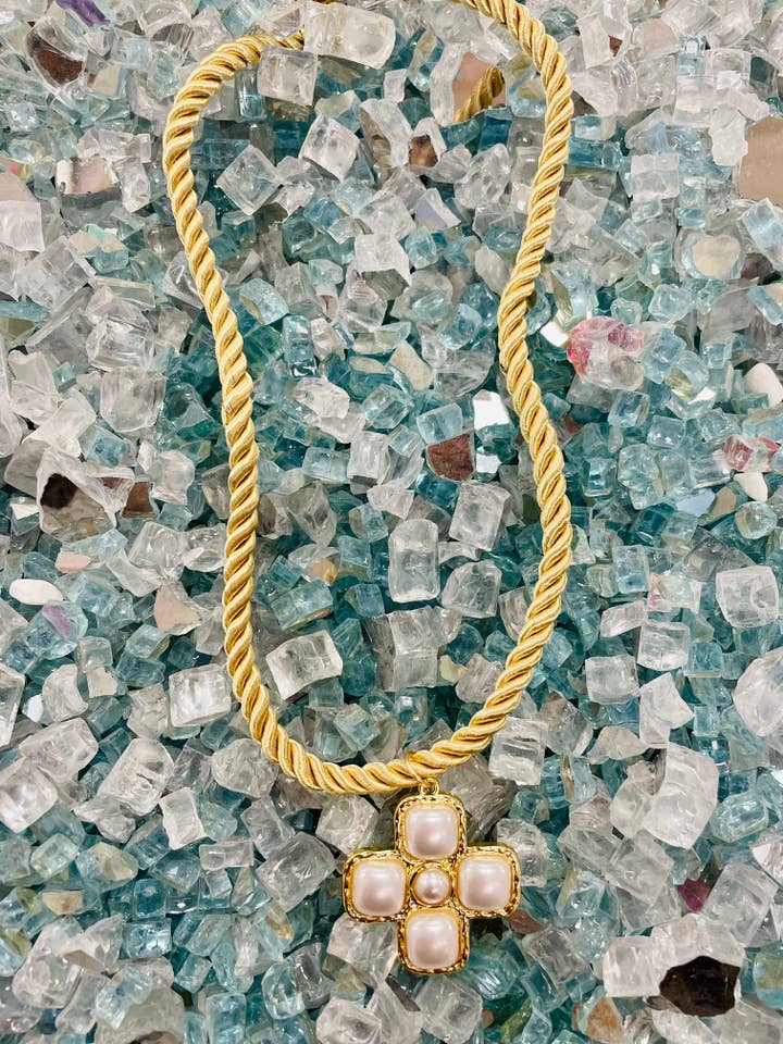 Light Gold Rope Necklace for wholesale by Taylor Shaye Designs