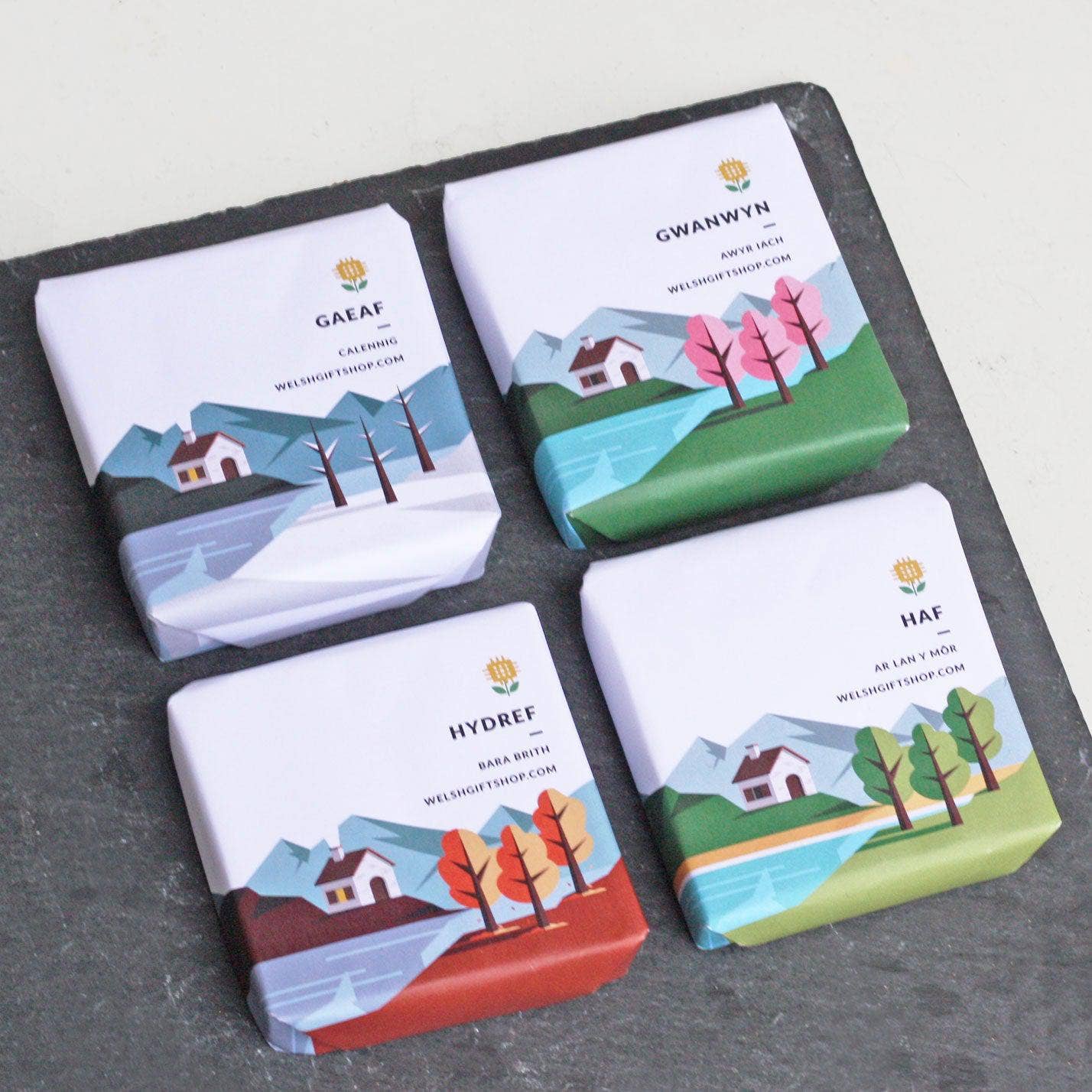 The Welsh Gift Shop – wholesale Bar Soap – Soap Gift Set - Y Tymhorau - The Welsh Seasons2