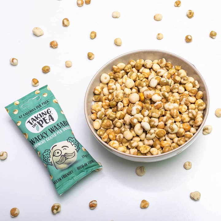 Taking The Pea – wholesale Puffed snack – Taking The Pea Wacky Wasabi pea snacks - 25g Pod Pack