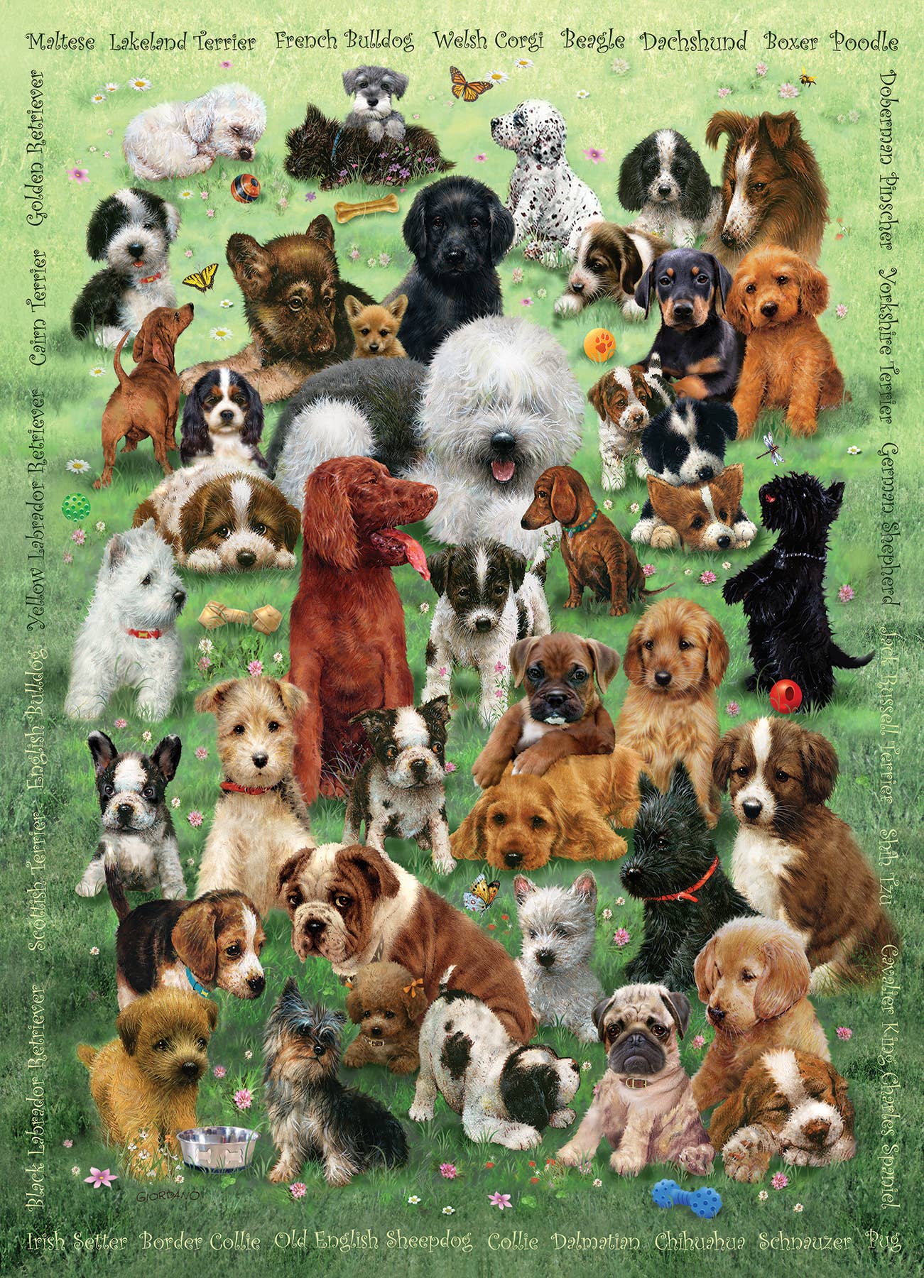 Outset Games and Cobble Hill Puzzles - Wholesale Puzzle - Adult - Puppy Love (Family) 350pc puzzle1