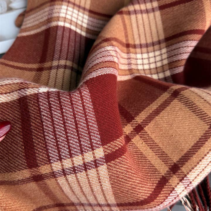 DOUBLJU - Wholesale Scarf - Women's - GENTLE RETRO TASSEL SAND WARM SCARF_CWASC030589